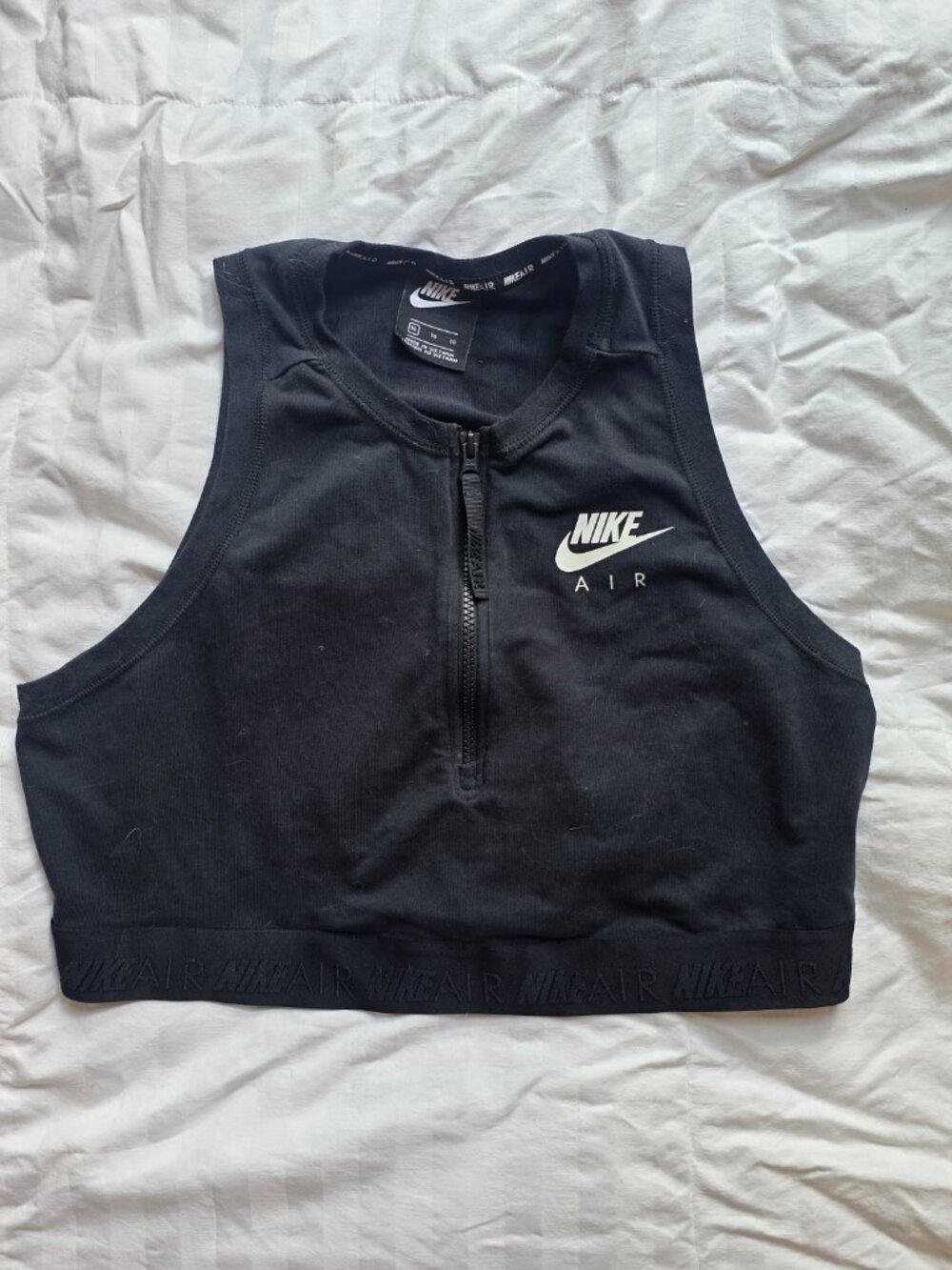 Nike Air Jordan Cropped Quarter Zip Tank Top - size XL